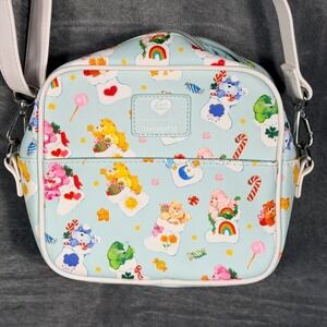 Loungefly Care Bears Christmas Stocking Crossbody Bag Purse Light Blue‎ Holiday